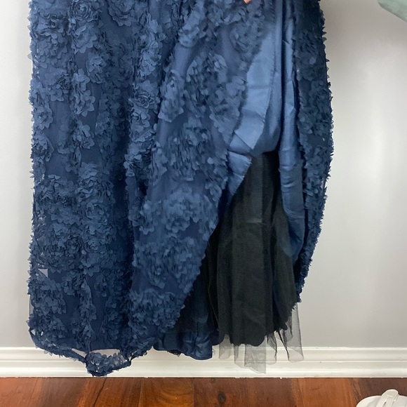 Adrianna Papell | Navy Cocktail Maxi Dress - Picture 10 of 12